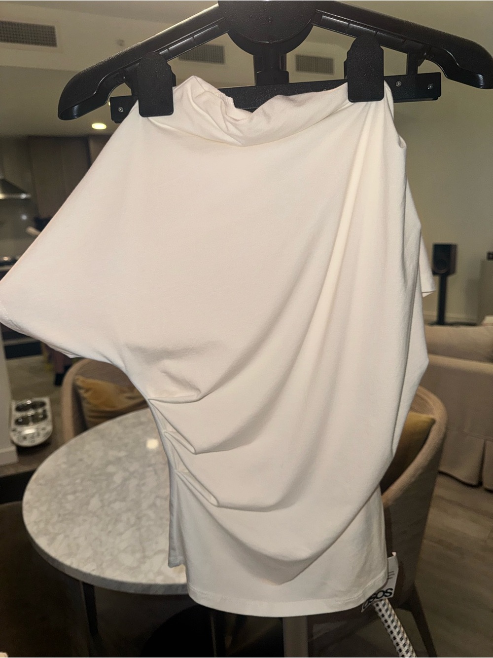 ASOS White Ruched Sleeveless Tank Top - Picture 4 of 8